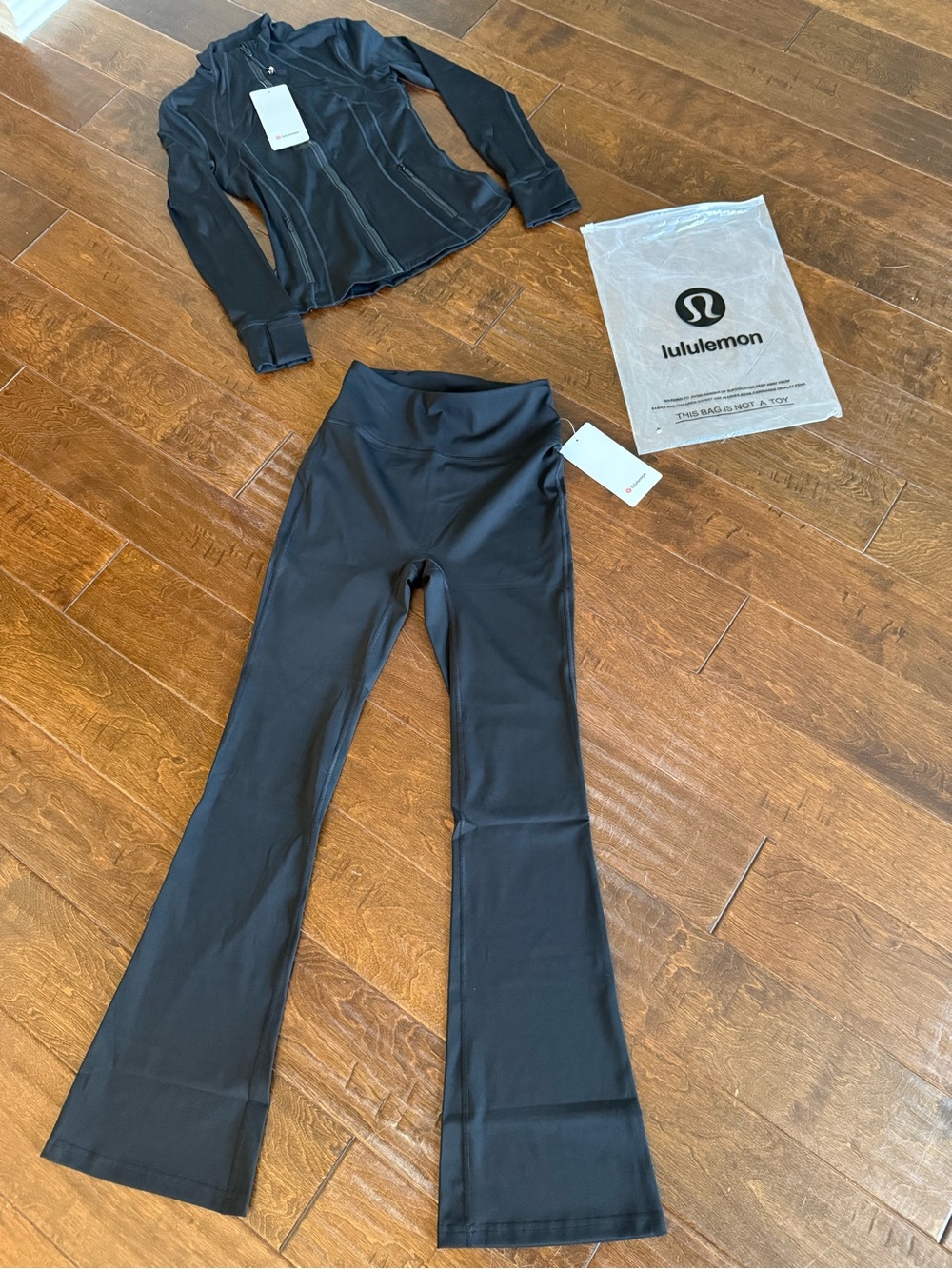 Black Boot-Cut Flare Leggings